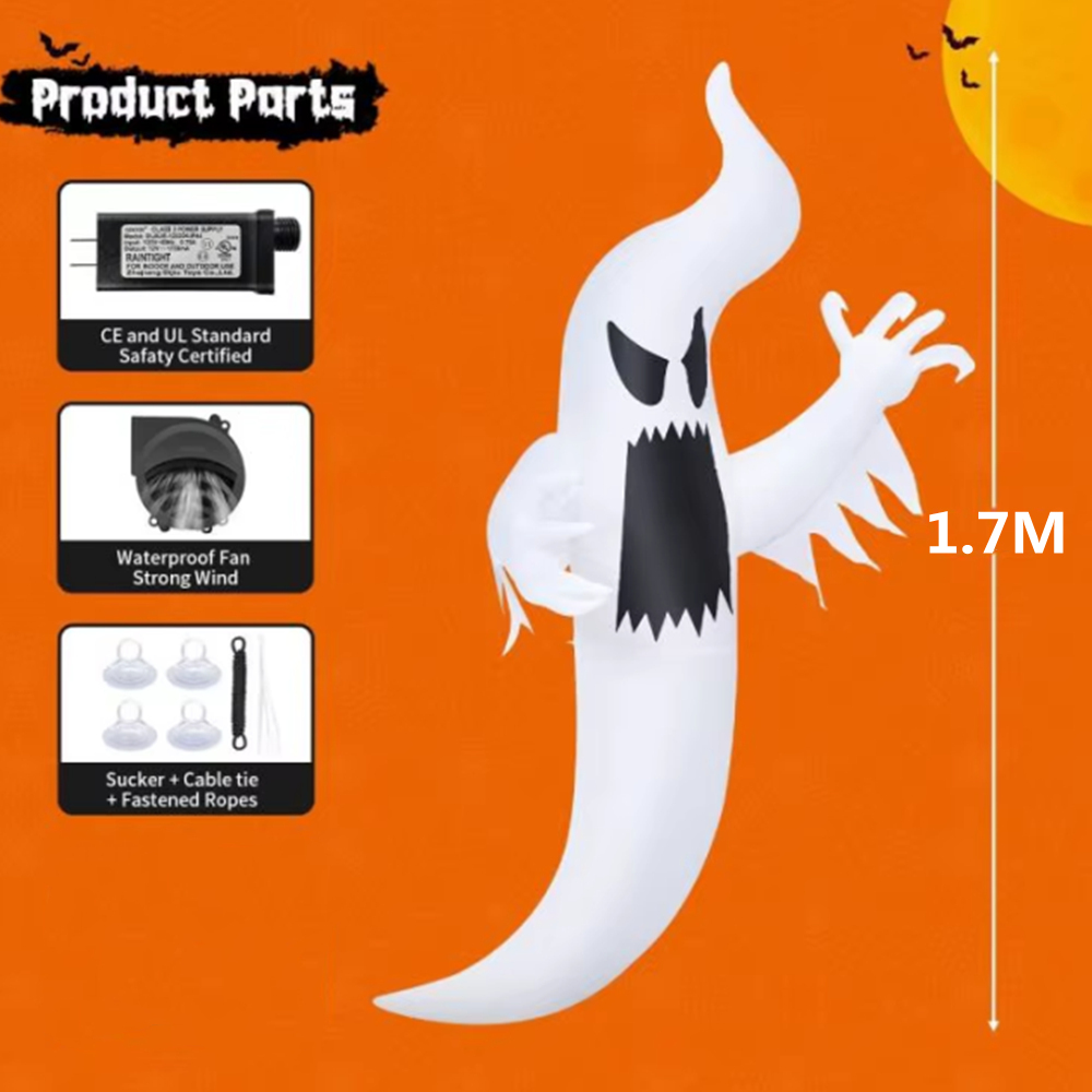 1.7M Halloween Inflatable Wind - Outdoor Hunting House บทวิจารณ์และราคา