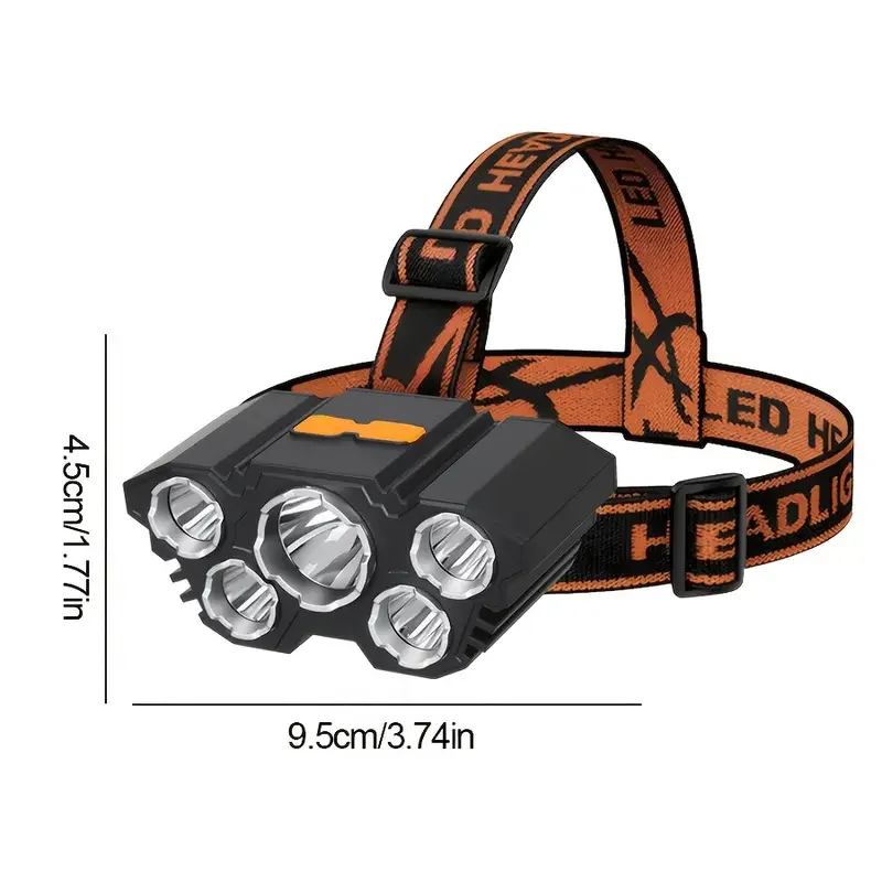 Portable 5LED Outdoor Headlamp - Hunting Fishing Outdoor บทวิจารณ์และราคา
