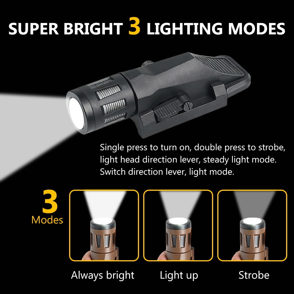BOOIU Tactical Flashlight 400  - Outdoor Hunting Lights บทวิจารณ์และราคา